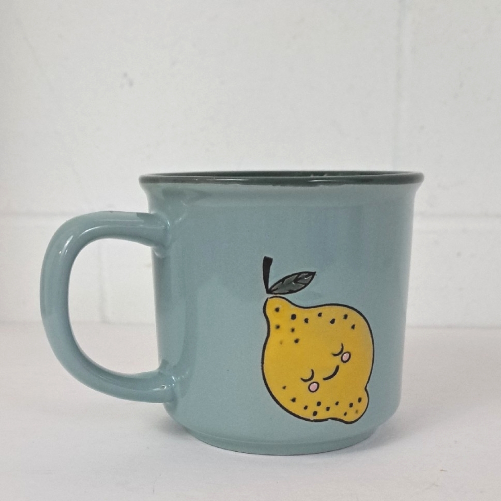 Boston Warehouse Mug Lemon Face Cutie Kawaii Painted Coffee Cup